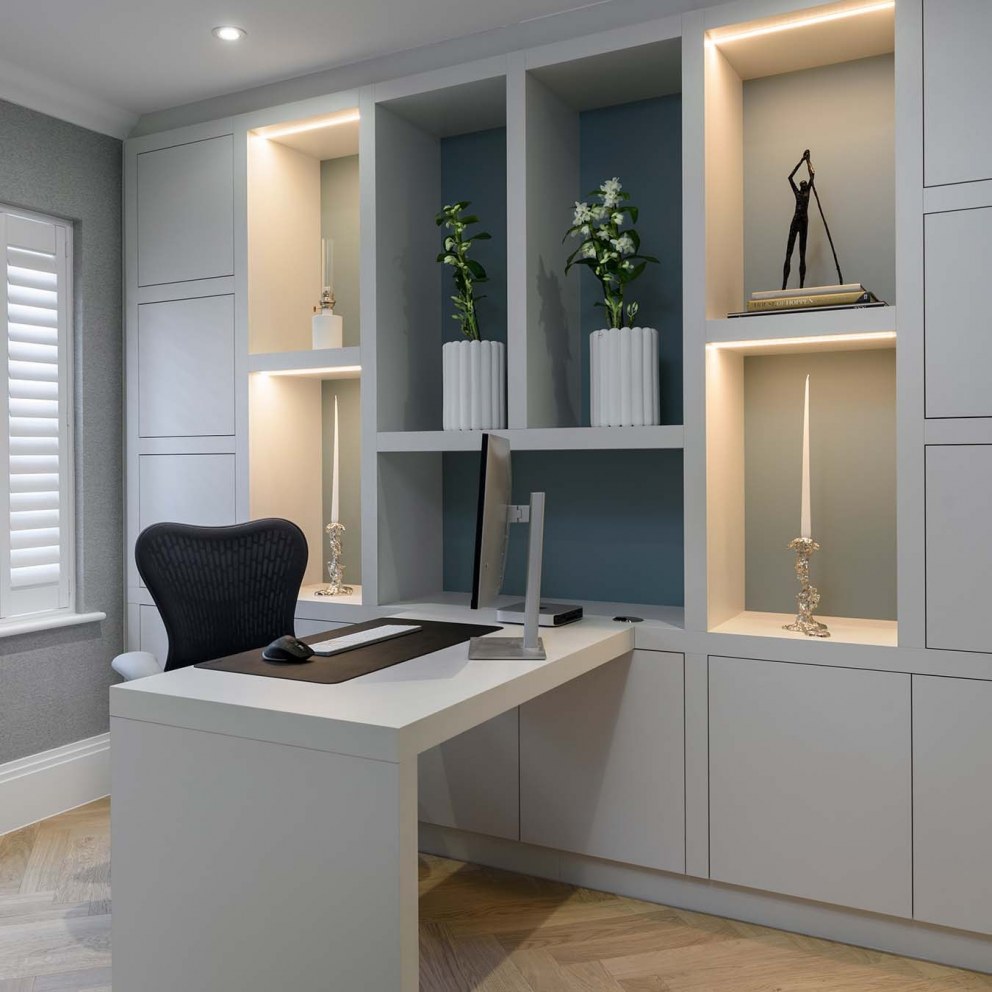 Family Home Refurbishment | Bespoke Home Office Joinery | Interior Designers